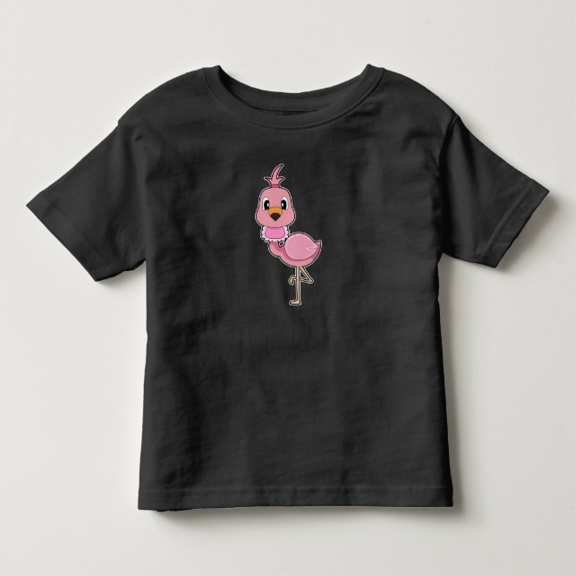 T-shirt Pour Les Tous Petits Flamant rose Bébé Pacifier (Devant)