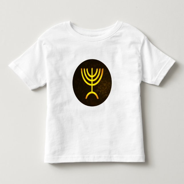 T-shirt Pour Les Tous Petits Flamme de Menorah (Devant)