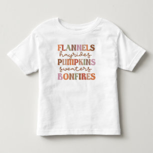 T-shirt Pour Les Tous Petits Flannings Bonfires Citrouille