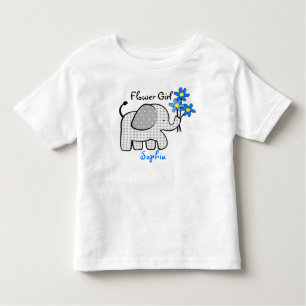 T-shirt Pour Les Tous Petits Fleur Eléphant avec Fleurs roses