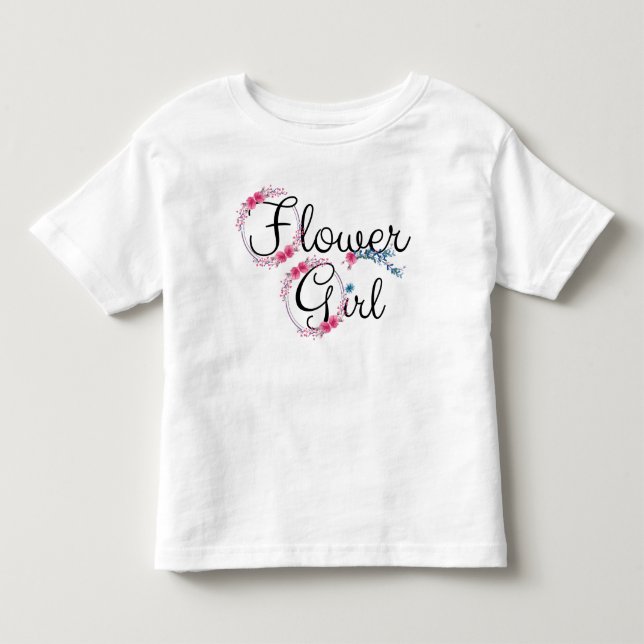 T-shirt Pour Les Tous Petits Fleur fille mignonne Floral (Devant)