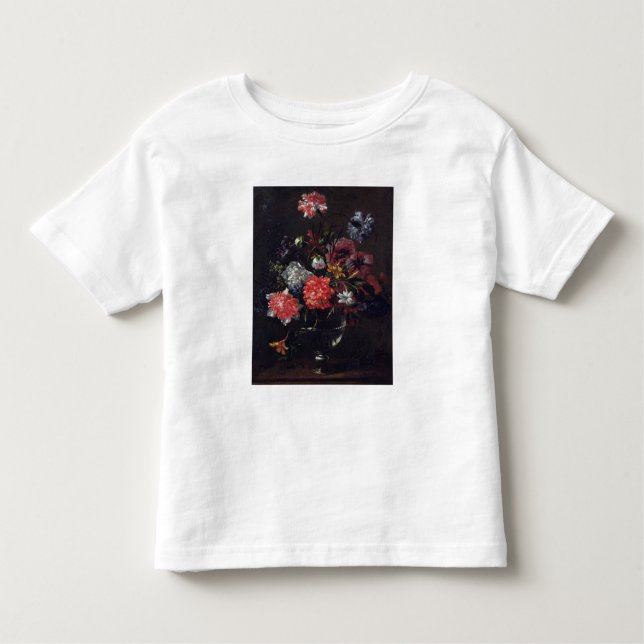 T-shirt Pour Les Tous Petits Fleurs dans un vase en verre (Devant)