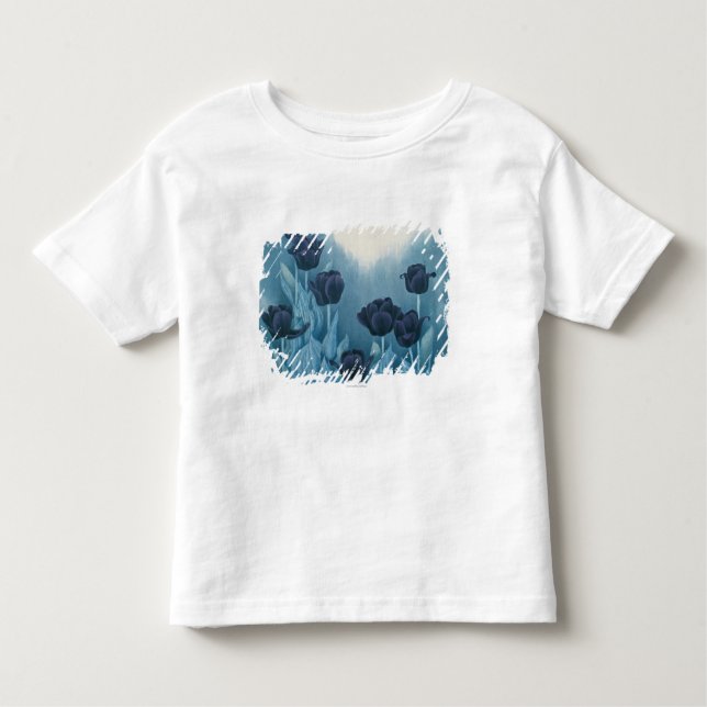 T-shirt Pour Les Tous Petits Fleurs foncées (Devant)