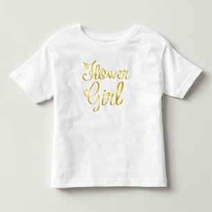 T-shirt Pour Les Tous Petits Flower Girl Gold Tee - shirt blanc