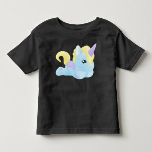 T-shirt Pour Les Tous Petits Flying Baby Blue Unicorn 2t 3t 4t 5t Girls