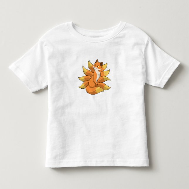 T-shirt Pour Les Tous Petits Fox avec 9 queues Fox (Devant)