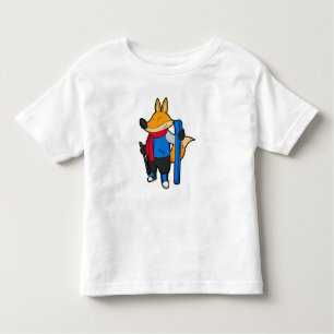 T-shirt Pour Les Tous Petits Fox en ski avec ski
