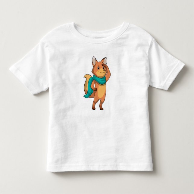 T-shirt Pour Les Tous Petits Fox with Scarf (Devant)