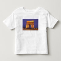 France, Paris, Arc de Triomphe au crépuscule.