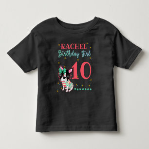 T-shirt Pour Les Tous Petits French Bulldog Frenchie Birthday Girl 