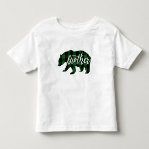 T-shirt Pour Les Tous Petits Frère Ours Carreaux Verts