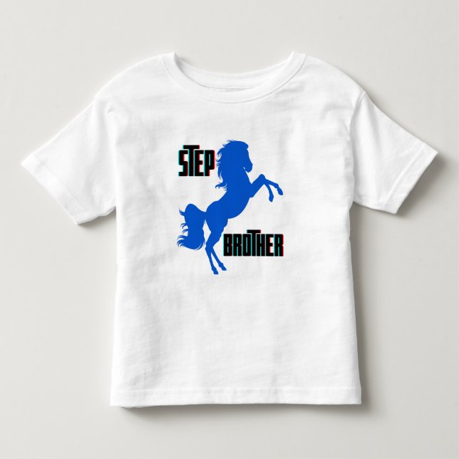 T-shirt Pour Les Tous Petits Frère par alliance élevant un cheval (Devant)