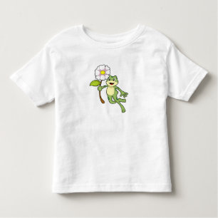 T-shirt Pour Les Tous Petits Frog with Flower.