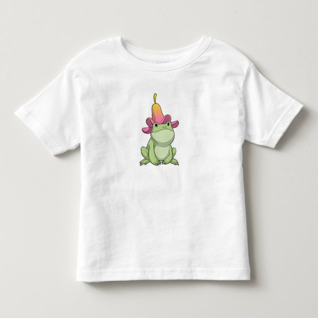 T-shirt Pour Les Tous Petits Frog with Plumeria (Devant)
