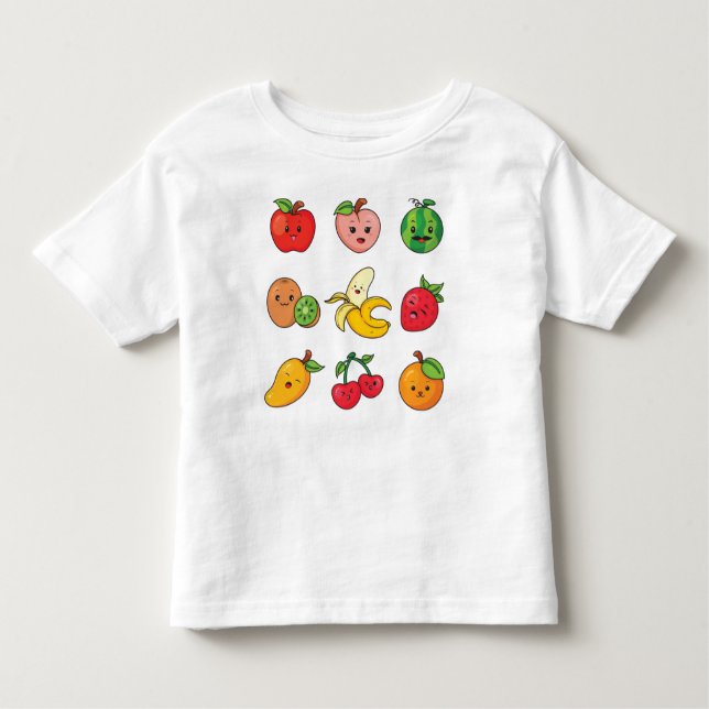 T-shirt Pour Les Tous Petits Fruits mignons (Devant)