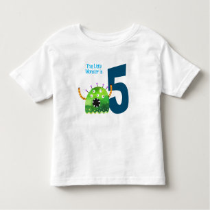 T-shirt Pour Les Tous Petits Fun coloré mon petit monstre 5e anniversaire