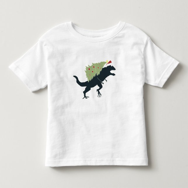 T-shirt Pour Les Tous Petits Funny Festive Dino Christmas (Devant)