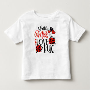 T-shirt Pour Les Tous Petits Funny Little Miss Love Bug Cute Valentines Day