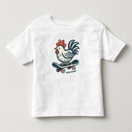 T-shirt Pour Les Tous Petits Funny Skateboard Farm poulet personnalisé