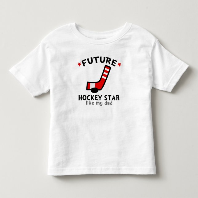T-shirt Pour Les Tous Petits Futur Hockey Star comme mon père (Devant)
