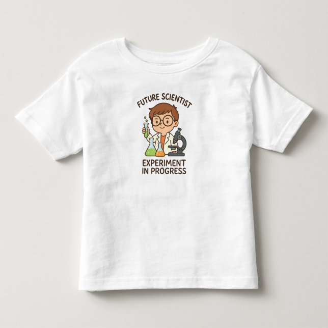 T-shirt Pour Les Tous Petits Futur scientifique - Expérience en cours (Devant)