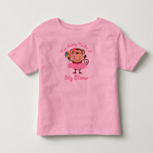 T-shirt Pour Les Tous Petits Future grande soeur de singe