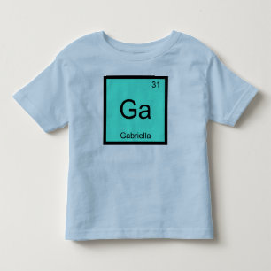 T-shirt Pour Les Tous Petits Gabriella Nom Élément Chimique Tableau Périodique