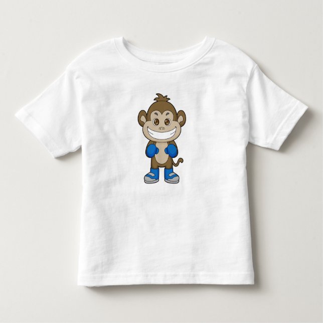 T-shirt Pour Les Tous Petits Gants de boxe de singe (Devant)