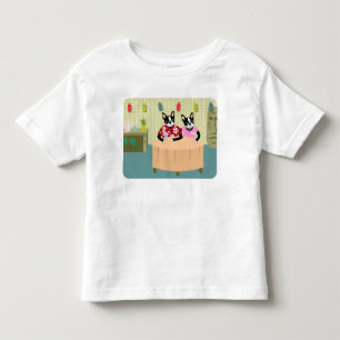 T-shirt Pour Les Tous Petits Garçon et fille de Boston Terrier