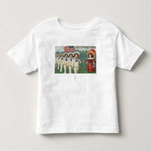 T-shirt Pour Les Tous Petits Garçons de marche habillés comme marins