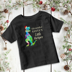T-shirt Pour Les Tous Petits Garçons Dinosaures Noël Personnalisés