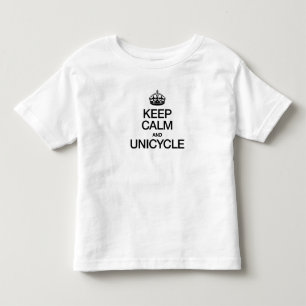 T-SHIRT POUR LES TOUS PETITS GARDER CALME ET UNICYCLE
