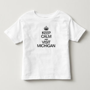 T-SHIRT POUR LES TOUS PETITS GARDEZ LE CALME ET VISITEZ MICHIGAN