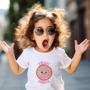 T-shirt Pour Les Tous Petits Gâteau intelligent rose Kawaii