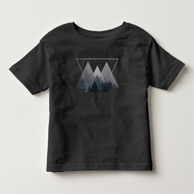 T-shirt Pour Les Tous Petits Geometry Triangles Misty Fores (Devant)