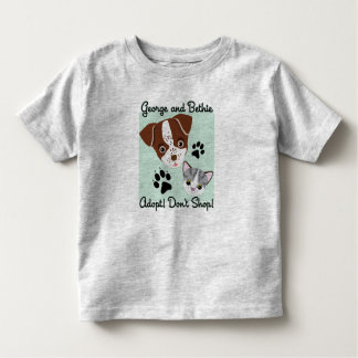 T-shirt Pour Les Tous Petits George et Bethie : Adoptez ! Ne faites pas des
