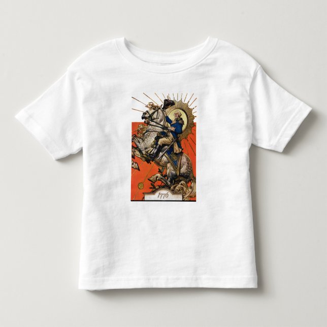 T-shirt Pour Les Tous Petits George Washington à cheval (Devant)