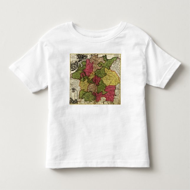 T-shirt Pour Les Tous Petits GermanyPanoramic MapGermany (Devant)