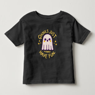 T-shirt Pour Les Tous Petits Ghouls Je Veux Juste S'Amuser, Mignons Fantômes Ha