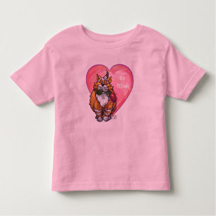 T-shirt Pour Les Tous Petits Ginger Cat Saint-Valentin
