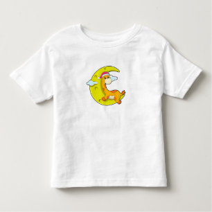 T-shirt Pour Les Tous Petits Girafe au coucher de la lune