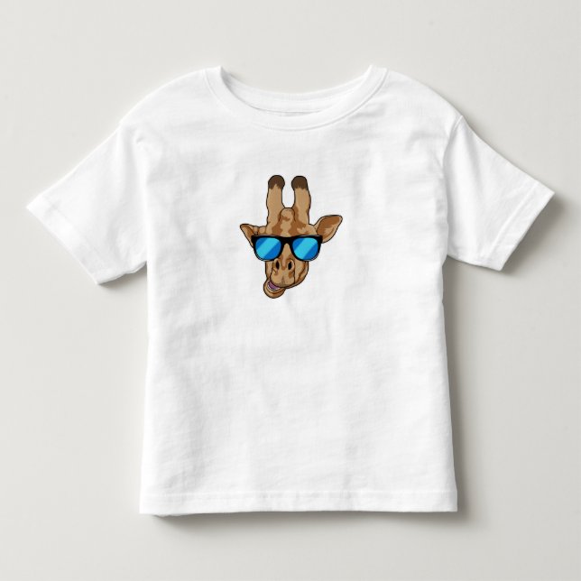 T-shirt Pour Les Tous Petits Girafe avec lunettes de soleil (Devant)