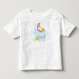 T-shirt Pour Les Tous Petits Girafe, bain à bulles et canards en caoutchouc