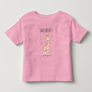 T-shirt Pour Les Tous Petits Girafe Mignonne