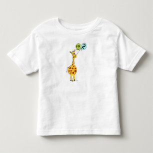 T-shirt Pour Les Tous Petits Giraffe du 2e anniversaire avec ballons