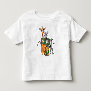 T-shirt Pour Les Tous Petits Giraffe Festive, Zèbre, Tigre
