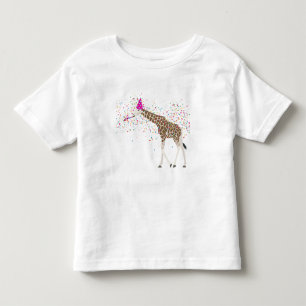 T-shirt Pour Les Tous Petits Giraffe Fête Safari Animaux ayant une fête