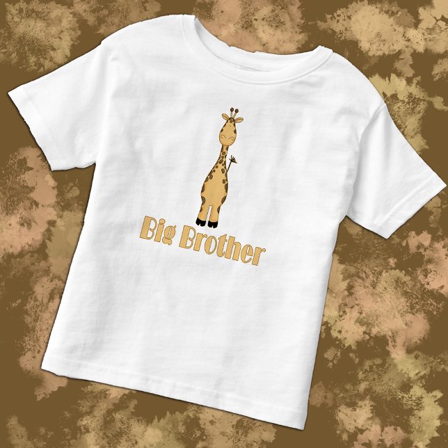 T-shirt Pour Les Tous Petits Giraffe Whimsical Big Brother (Créateur téléchargé)