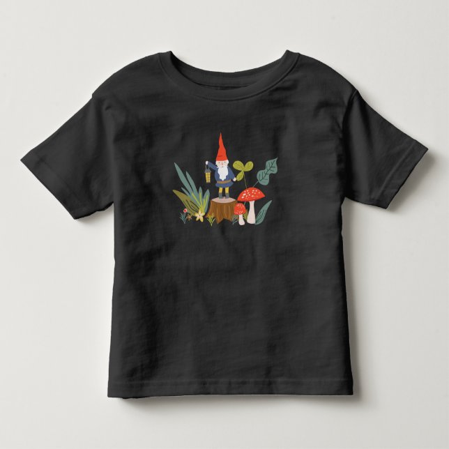 T-shirt Pour Les Tous Petits Gnome et champignon de Woodland (Devant)