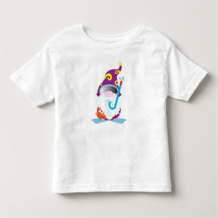T-shirt Pour Les Tous Petits Gnome Snorkeling Funny Beach